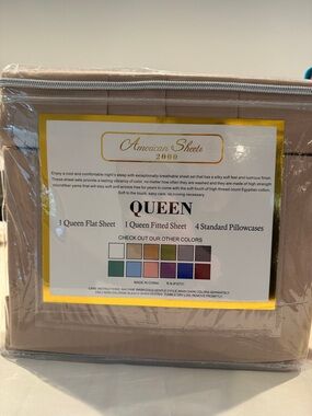 American Sheets 2000 Queen Sheet Set - Taupe